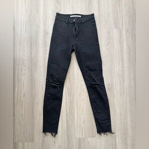 Zara black distressed jeans